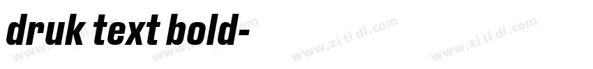 druk text bold字体转换